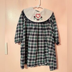 Alexis Plaid Dress with White Accents
